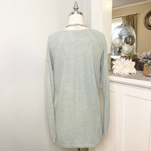 Banana Republic Linen V-Neck Sweater Green Small - Picture 6 of 13